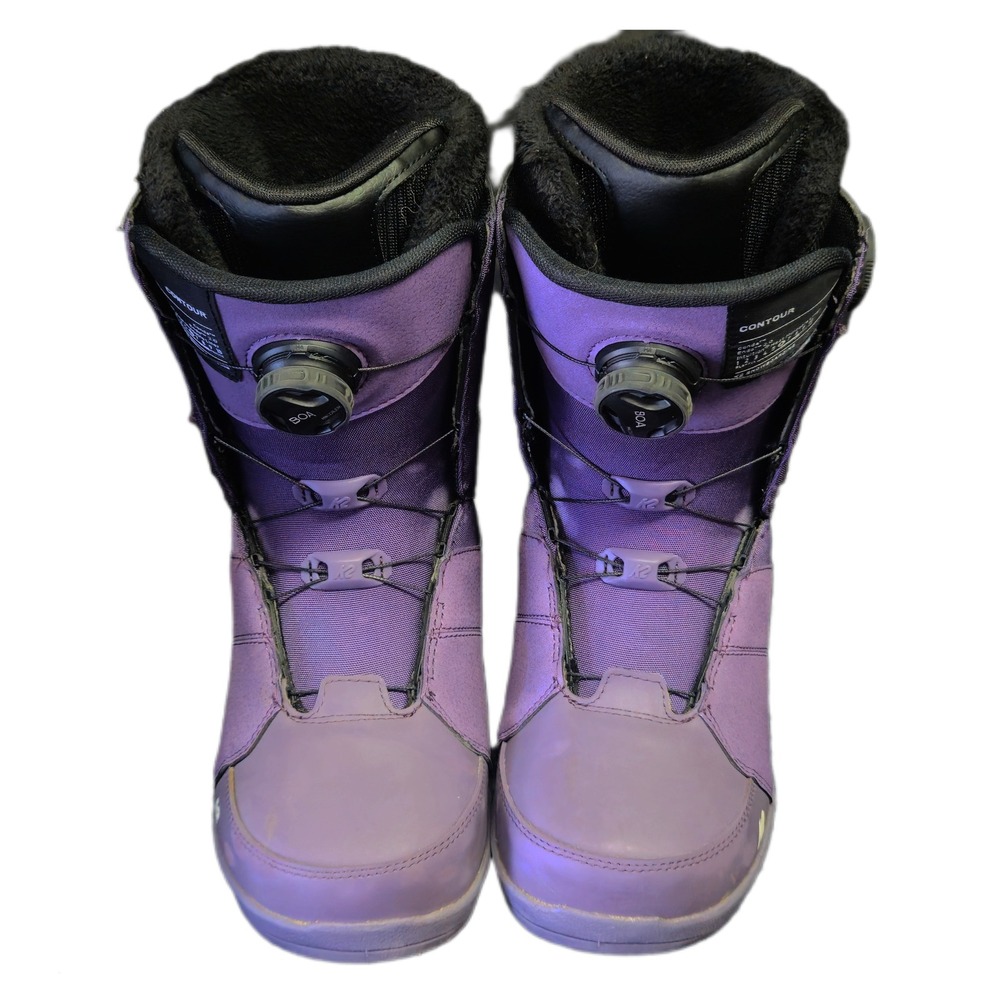 K2 Contour Snowboard Boots Purple Womens 8.5‎ Dual BOA Intuition Liner KB24